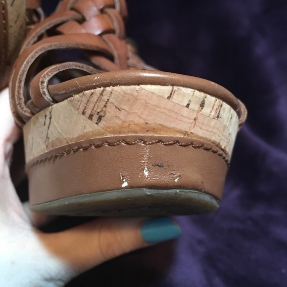 Franco Sarto Boho Cork Wedges - Picture 6 of 7